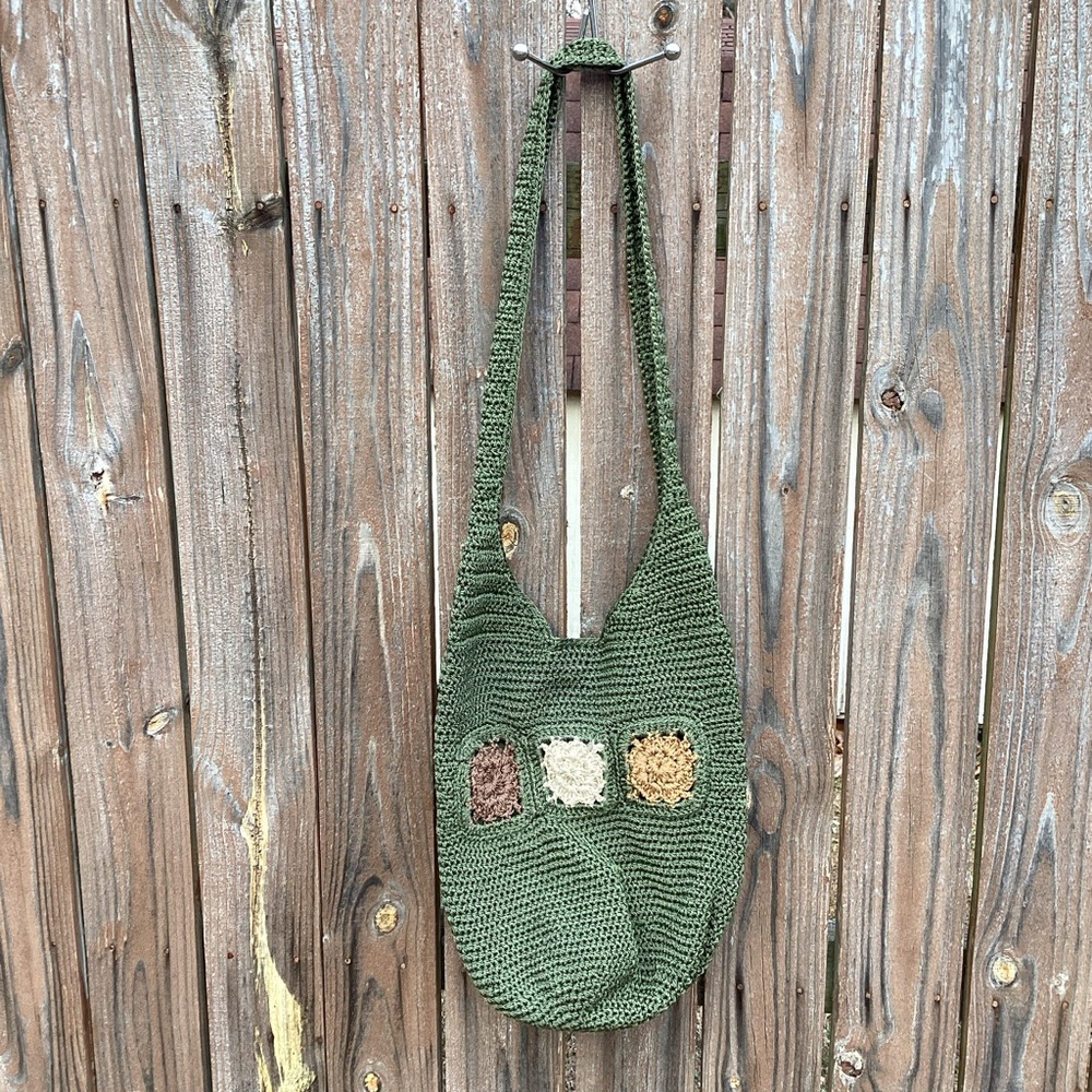 Boho crochet shoulder purse bag